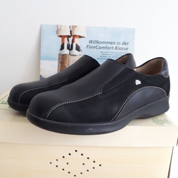 Finn Comfort Germany Seoul 2483 Ladies Slip On Shoes UK4 US6.5W Black w/Box - Picture 2 of 7